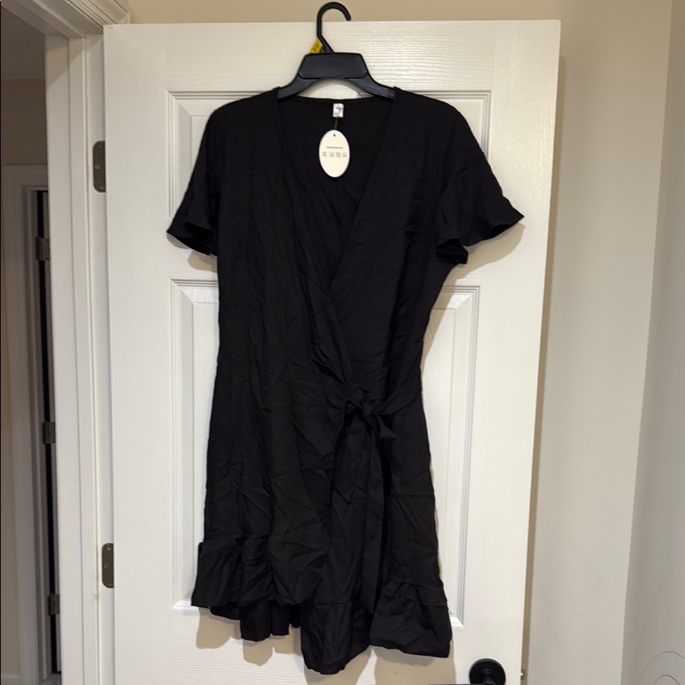 Elegant Black Wrap Dress